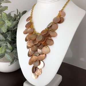 Copper Color  Waterfall Necklace statement